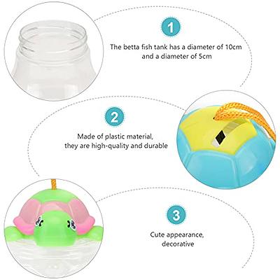 NUOBESTY 4Pcs Mini Fish Bowl Portable Plastic Small Fish Tanks Mushroom  Turtle Shape Hanging Aquarium Terrarium Vase Toy for Kids Outdoor Play  Travel - Yahoo Shopping