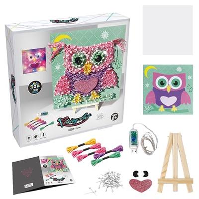 3D String Arts Crafts Kit for Kids Ages 8-12, Birthday Gifts for Kids with 30 Multicolored LED Bulbs, Crafts for Girls and Boys Ages 6-12 DIY