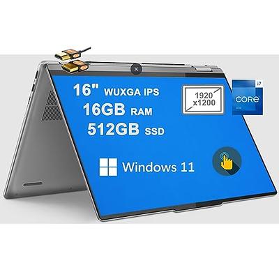  Lenovo Yoga 7 16 WUXGA 2 in 1 Touch Screen Laptop, AMD Ryzen  5 7535U, AMD Radeon 660M Graphics, 8GB RAM DDR5, 512GB SSD, Backlit, Fingerprint