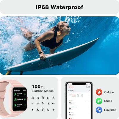 Fitpolo Smart Watch for Men Women,1.8 Touchscreen Fitness Tracker  Bluetooth Call Alexa SpO2 Heart Rate Monitor Sleep Calorie Step Counter  Waterproof