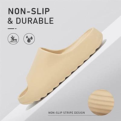 Men's Trendy Solid Color Slip On Soft Platform Eva Slides, Open Toe  Anti-skid House Shoes - Temu