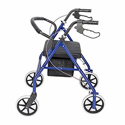 WALK MATE 3 Wheel Rollator Walker with Seat for Slim Seniors, Padded  Backrest Lightweight Foldable Walker Ideal for Elderly, 8 Inch Tri-Wheel  Modern Mobility Walking Aid Aluminum, Purple - Yahoo Shopping