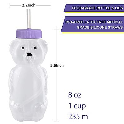 Honey Bear Straw Cup Straw Sippy cup 8 oz Baby Led Weaning Supplies Toddler  Cups Baby Straw Cup Leak Proof Food-Grade BPA Free Easy to Hold Straw  Therapy Learning Cup Straw Training