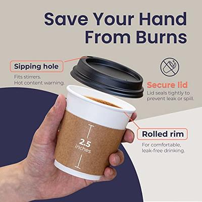 Comfy Package [100 Sets - 16 oz.] Disposable Coffee Cups with Lids,  Sleeves, Stirrers - To Go Paper Hot Cups - Yahoo Shopping