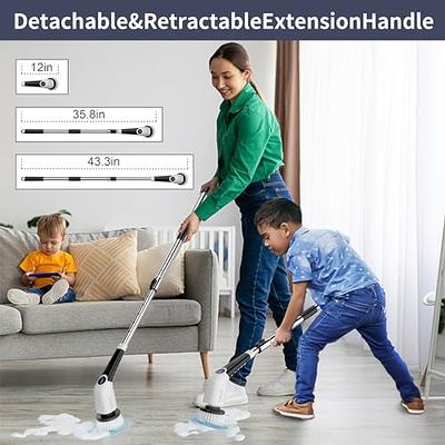 1 Set, Electric Spin Scrubber With 8 Replaceable Brush Head, Power Cordless  Electric Cleaning Brush With Adjustable Long Handle, 3 Speeds, Waterproof