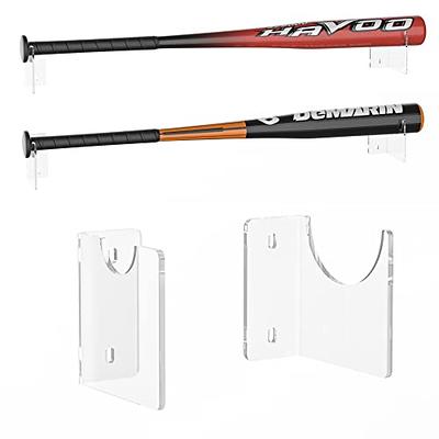 Better Display Cases Clear Acrylic Wall Mounts and Display Stands for Baseball Bats