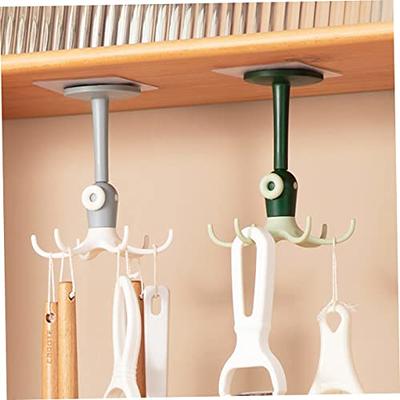 Zerodeko 3pcs 360 Swivel Hook Rotating Folding Hook Cabinet Hook Kitchen  Wall Cup Hooks Kitchen Utensil Hanging Rack Octopus Hook Cabinet Hanger  Coat Hooks to Rotate The HIPS Rag Wall Hook 