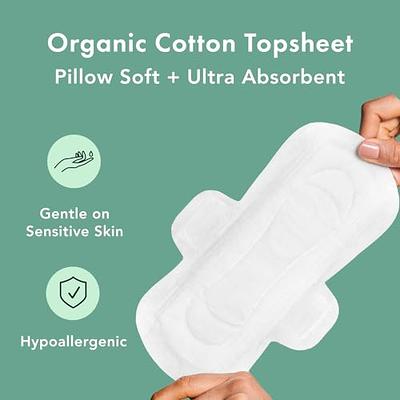 Buy Rael Organic Cotton Cover Pads Extra Long Overnight at