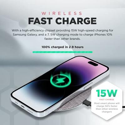 Yootech Wireless Charger,10W Max Fast Wireless Charging Pad Compatible with  iPhone 15/15 Plus/15 Pro Max/14/13/SE 2022/12/11/X/8,Samsung Galaxy