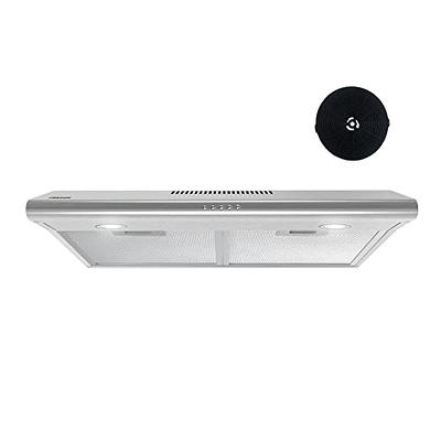 Under Cabinet Range Hood 30 inch Vent Hood for Kitchen with 3 Speed Exhaust  Fan, Ducted