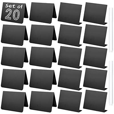 10 Pack Mini Chalkboards Signs with Easel Stand, Small Chalkboards