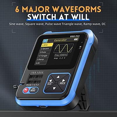 Mivofun DSO-TC3 Portable Assembled Digital Oscilloscope Set, 3-in-1  Handheld Mini Oscilloscope & Transistor Tester & Signal Generator, 10MSa/s  Sampling Rate 500Khz Bandwidth, with X10 Probe - Yahoo Shopping