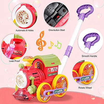 Pupu Pig Bubble Lawn Mower, Pink Bubbles Blower Machine for