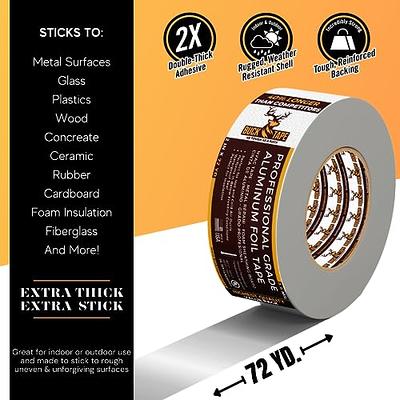Thicker Aluminum Foil Tape 2Inch x 50 Feet Foil Thick of 4mil Industrial Grade HVAC Metal Tape Heavy Duty Silver Duct Tape for Sealing& Insulation