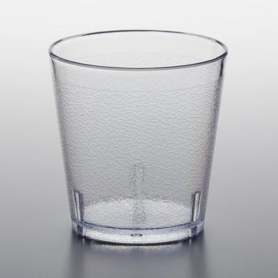 Choice 32 oz. Clear SAN Plastic Pebbled Tumbler - 12/Pack