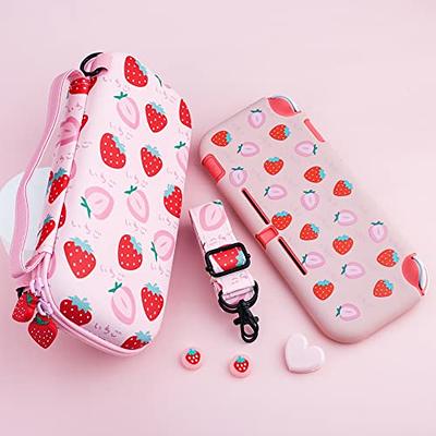 GLDRAM Strawberry Case for Nintendo Switch Lite, Pink Cute Travel Carrying  Case for Switch Lite Accessories Bundle with Soft Protective Cover, Screen  Protector, Thumb Caps & Shoulder Strap for Girls - Yahoo