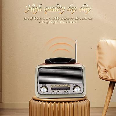 Retro Portable Radio Wireless Bluetooth-compatiable HIFI Speaker Stereo  AM/FM Radio Receiver Player USB TF AUX MP3 Classic Style