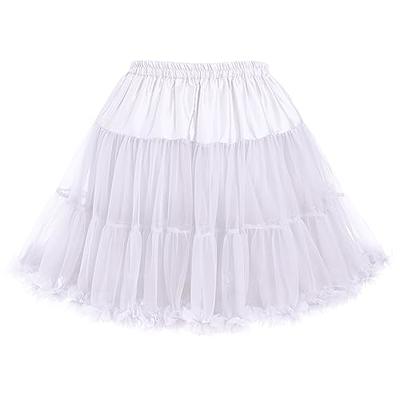 Women's Petticoat Skirt Adult Puffy Tutu Skirt Layered Ballet Tulle  Pettiskirts
