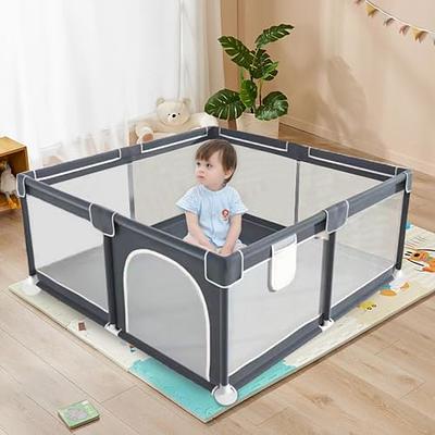 Grobeybees Playpen for Babies and Toddlers, Large Baby Playpen, Baby  Playard, Indoor & Outdoor Play Pen, Sturdy Safety Baby Play Yard with Soft