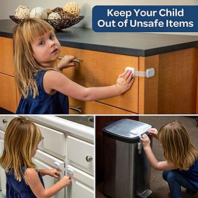 10 Pack 3.5 Inches Longer Cabinet Locks for Babies Child Safety