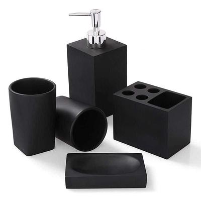 Dracelo 6-Piece Bathroom Accessory Set with Soap Dispenser, Tray