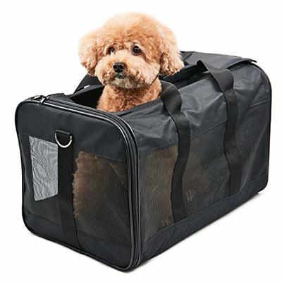 Smiling Paws Pets - TSA Airline Approved Pet Carrier for Small Dogs and  Cats - Expandable - Compact & Collapsible Travel Dog Cat Carrier - 9 Inches  Tall - Fits Under Airplane Seat (17x11x9)