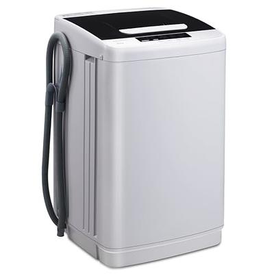 Costway Portable Full-Automatic Laundry Washing Machine 8.8lbs Spin Washer With Drain Pump - Gray