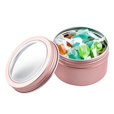 RW Base 4 Ounce Tin Storage Boxes, 10 Round Tin Boxes With Lids - Durable,  Clear Window Lids, Rose Gold Aluminum Storage Containers, Customizable,  Fits Mints, Pills, Or Herbs - Restaurantware - Yahoo Shopping
