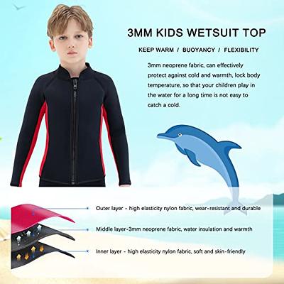 Realon Kids Wetsuit 3mm Premium Neoprene Youth for Girls and Boys Surfing  Swimming XSPAN Full Back Zip Spring Suit Opinion, OutdoorFull.com
