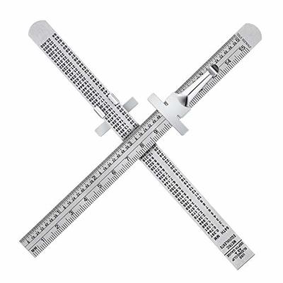 Flexible Ruler 4 inch 0.1mm Scale Pet Plastic Covered Film Straight Ruler, Blue