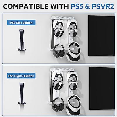  Gorixer Horizontal Stand for PS5 Slim Console with Hub, Base  Stand Holder Accessories Compatible with Playstation 5 Slim Disc & Digital  Edition, 1 Fast Charging & 3 Date Transfer USB 2.0