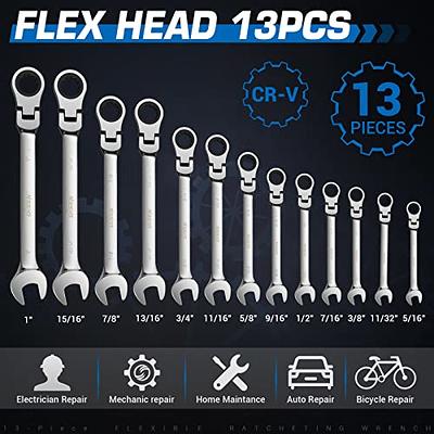 SI FANG 12Pcs 45 Degree Double Offset Box End Wrench Set Ring