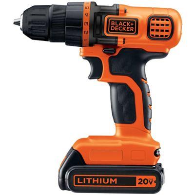 Black + Decker Black & Orange 8V Wireless Drill