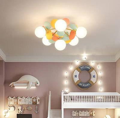 SUSUO Milk White Globe Semi Flush Mount with Colorful Macaron Art Decor, 6 Lights  Children Chandelier for Girls Boys Kid's Bedroom Game Room Kindergarten -  Yahoo Shopping