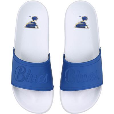 Men's FOCO Blue St. Louis Blues Team Stripe Memory Foam Slide Slippers