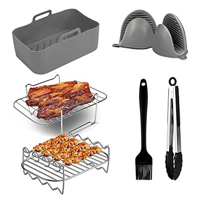  Dual Basket Air Fryer Accessories, 15pcs Set for Ninja