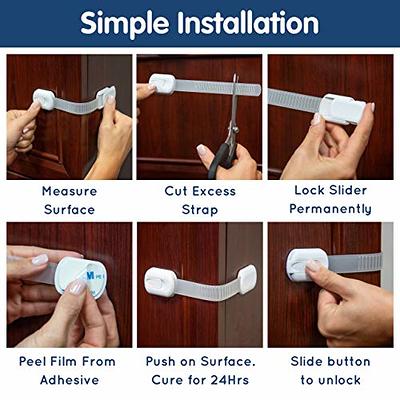 Child Safety Locks (10-Pack) Baby Safety Cabinet Locks - for Cabinets and  Drawers, Toilet, Fridge & More. 3M Adhesive Pads. Easy Installation - Yahoo  Shopping