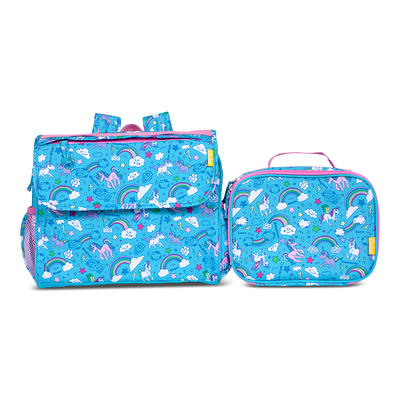 Wildkin 16 Inch Horse Dreams Backpack Lunchbox Set, Monogram