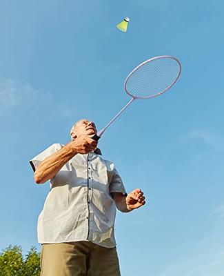 Senston Badminton Rackets Set of 4, Badminton Set for Outdoor Backyards  Gym, Lightweight Badminton Rackets 4 Pack with 6 Nylon Shuttlecocks