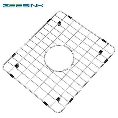 Silicone Sink Mat Protectors for Kitchen 26''x 14'' JOOKKI Kitchen Sink  Protector Grid for Farmhouse Stainless Steel Accessory with Rear Drain