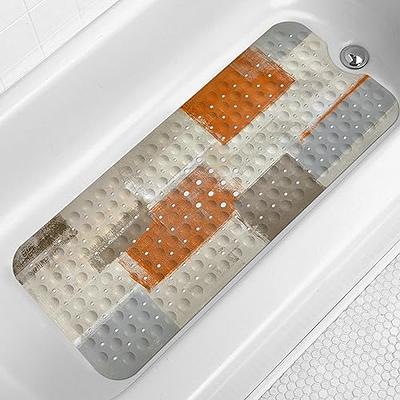 Tchdio Shower-Mat, Non Slip Machine Washable Bathtub Mat with Strong Secure  Suction Cups and Drain Holes Square Shower Stall Mat for Tub or Shower Room  for Kids & Elderly 21x21 Clear 