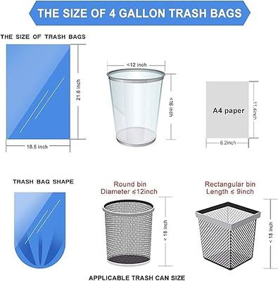 4 Gallon Bathroom Trash Bags,6 Rolls 120pcs Small Trash Garbage Bags,  Disposable Trash Bags for Office, Bathroom Wastebasket Waste Bin (Silver  120