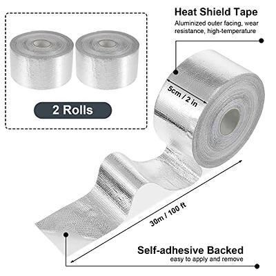 MEBMIK 2 Rolls 20mm x33m(108ft) Blue Heat Tape High Temperature Heat  Resistant Tape Heat Transfer Tape for Heat Sublimation Press Vinyl,No  Residue
