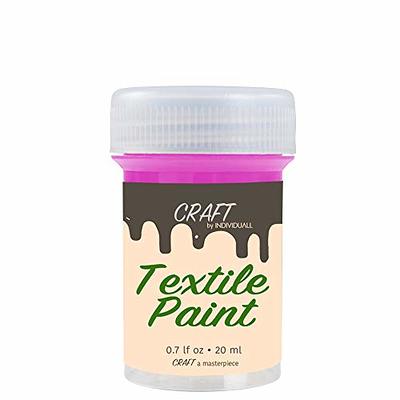 individuall Fabric & Textile Clothing Paint – 8 Pack x 20 ml / 0.7 fl oz  Art and Hobby Paints – T-Shirt & DIY Kids Children Paint - Vivid Colors,  Easy