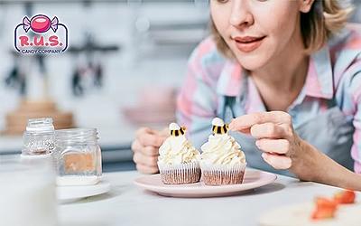  Edible Bee Cake Decorations, Bee Icing Decoration