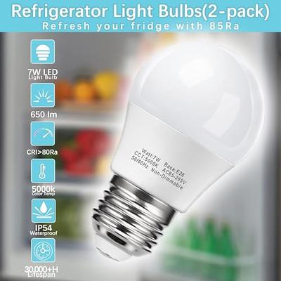 2W LED Refrigerator Bulb E14 LED Refrigerator Light Bulb 15W Equivalent  6000K Daylight White 110V Lamp for Freezer Oven Microwave Lighting, Home