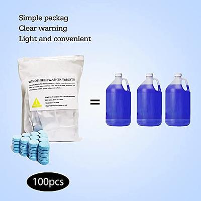 DOKIKO 100 Pcs Car Windshield Washer Fluid concentrate Tablets,105 Gallons Windshield  Wiper Fluid,1 Piece Makes 1.05 Gallons(Winter: Use With De-icer or  Methanol) - Yahoo Shopping