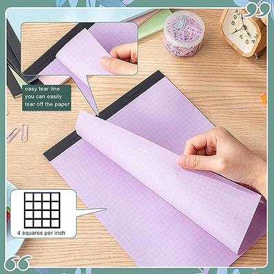 Graph Paper Large Blocks: large graph paper 1 inch squares, 100  Pages|Large, 8.5 x 11|Graph Paper Notebooks