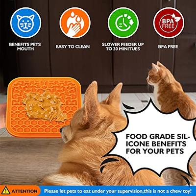 Ptlom 2 Pack Pet Lick Mat for Dogs and Cats Slow Feeder Mat, Dog