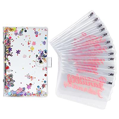  Budget Binder with Zipper Envelopes A6 Money Organizer for Cash  PU Glitter Leather Money Saving Binder with 8pcs Cash Envelopes for  Budgeting,18pcs Budget Sheets,24pcs Stickers,Budget Planner Wallet : Office  Products